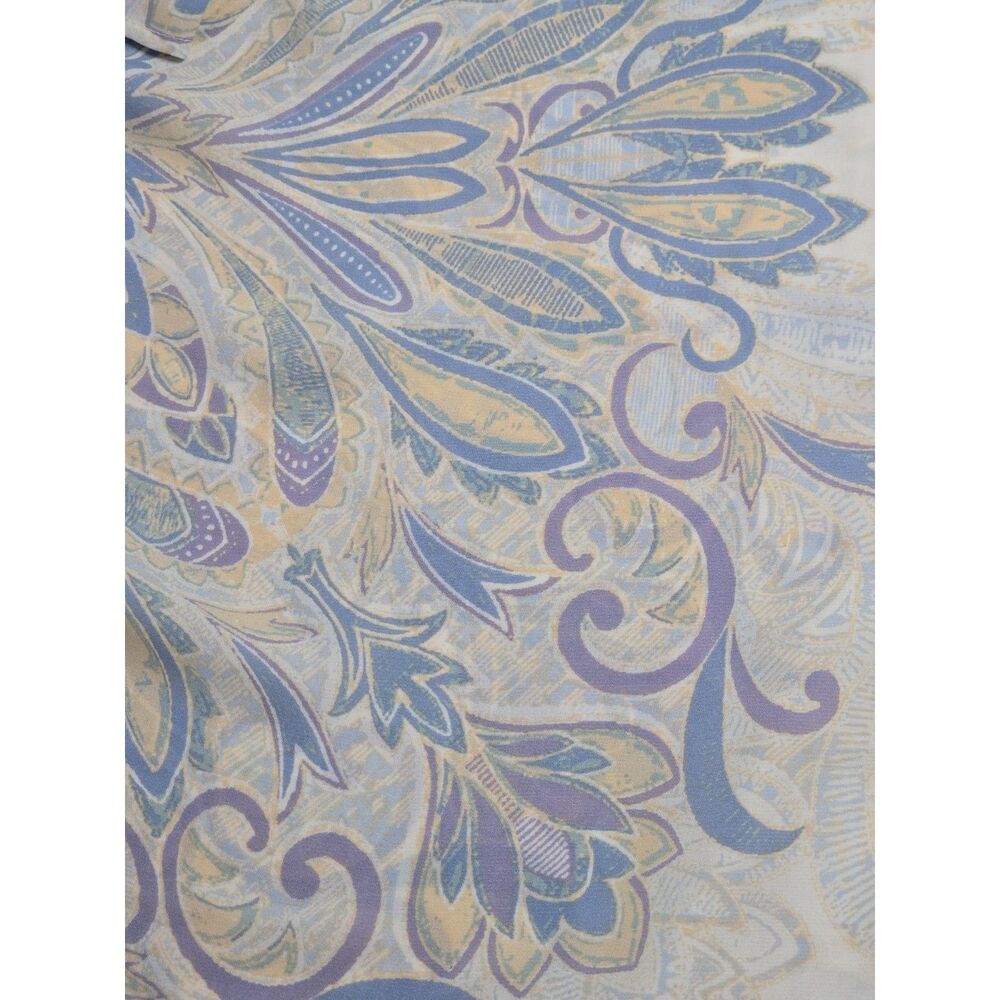 Rose + Olive Boho Kimono Poncho Blouse | Women's Size L | Blue Paisley V-Neck - Picture 9 of 9